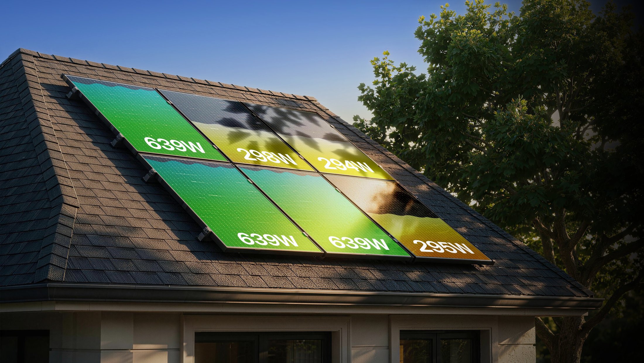 Microinverter system on a complex roof with dual MPPT