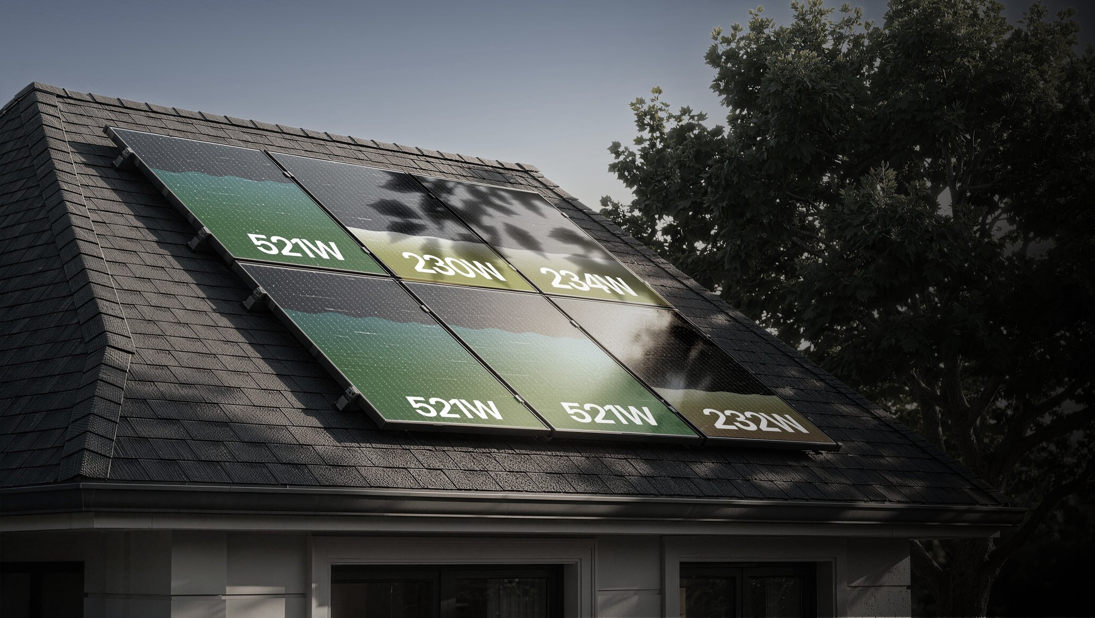 String inverter system affected by shading
