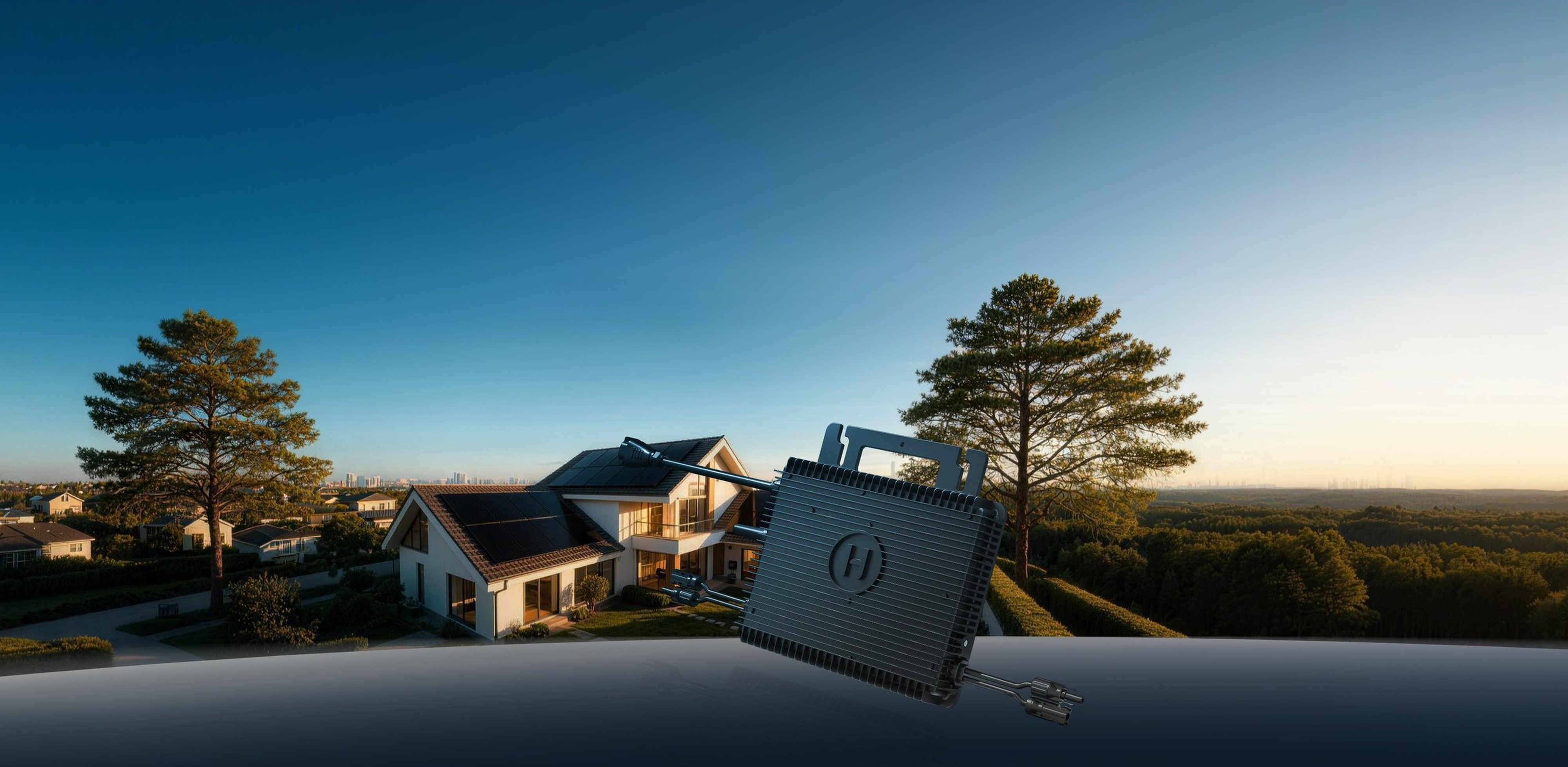 Hoymiles MIS-3680-W microinverter on an Indian residential rooftop